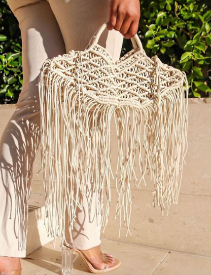 Fringe Tote Clutch
