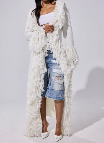 Fab Tassel Knit Cardigan Coat