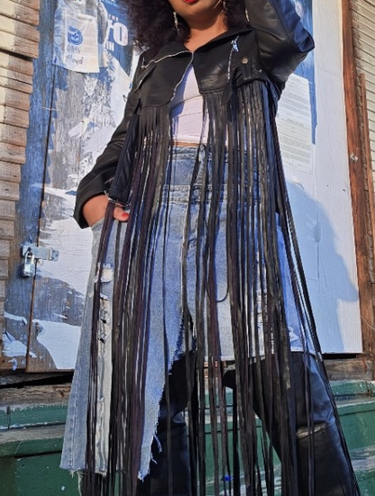 Tassel Leather Jacket