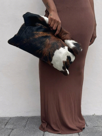 Cow Print Clutch