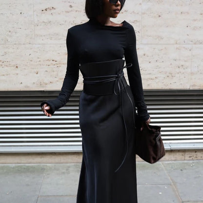 High Waist Satin Maxi Skirt