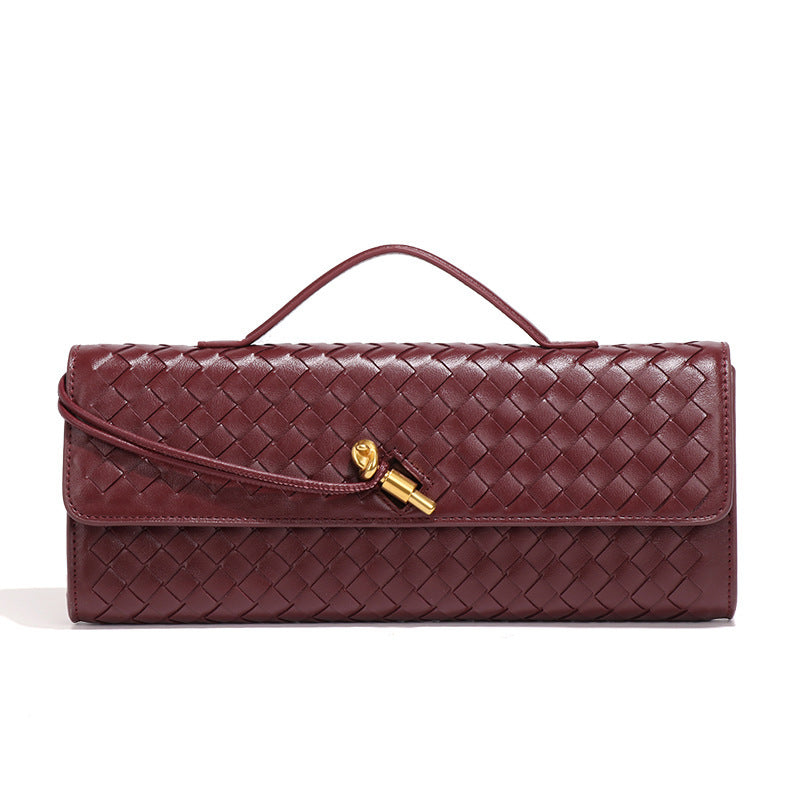 Hand-woven Soft PU Leather Bag