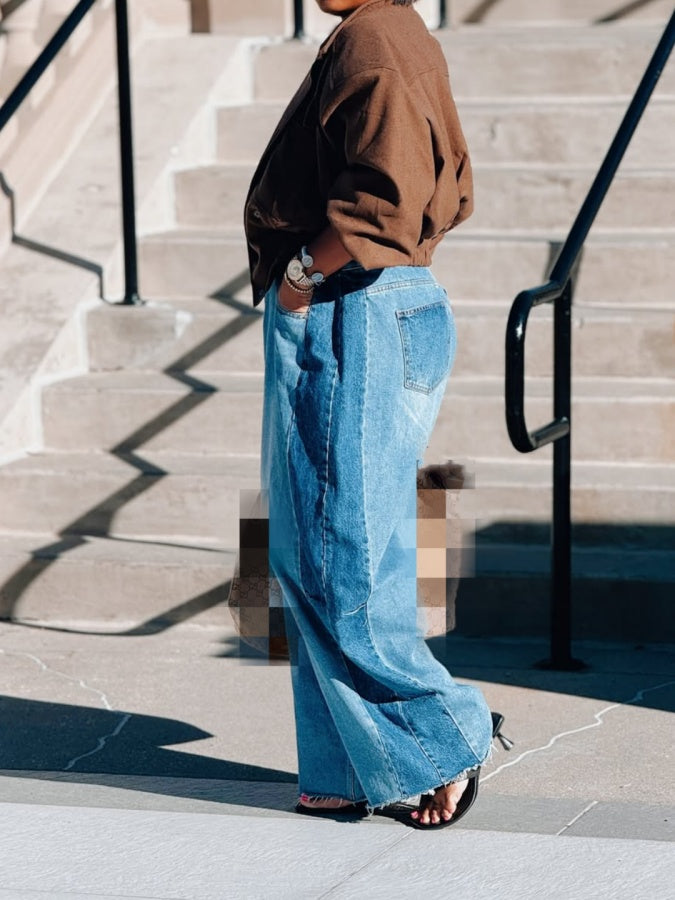 Large Lapel Cropped Jacket