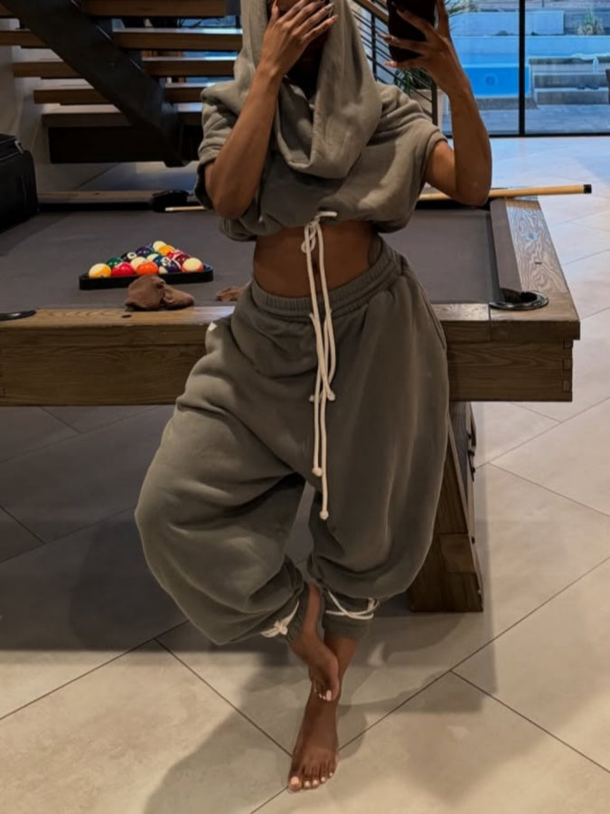 Pop Hoodie Vest Sweater Set