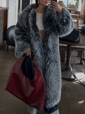 Cropped Faux Mink Jacket