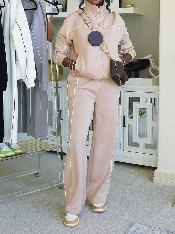 Long Sleeve Zip Up Sweatsuit Set