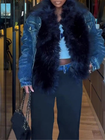 Faux Fur Cinched Jacket