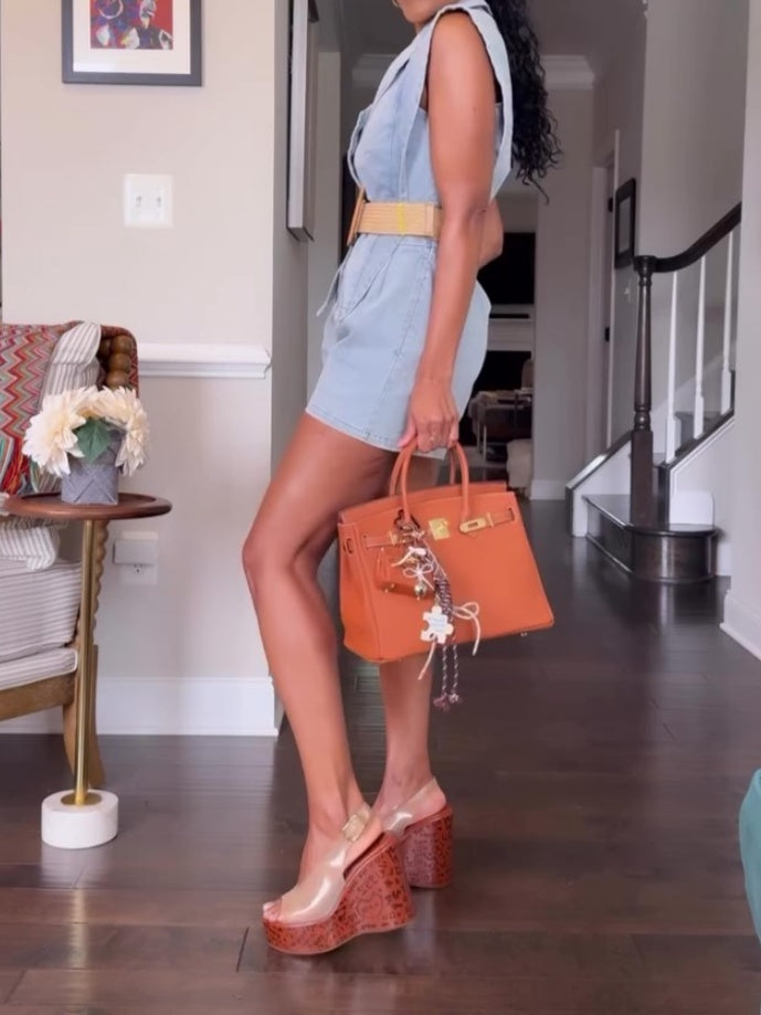 Sleeveless Denim Romper