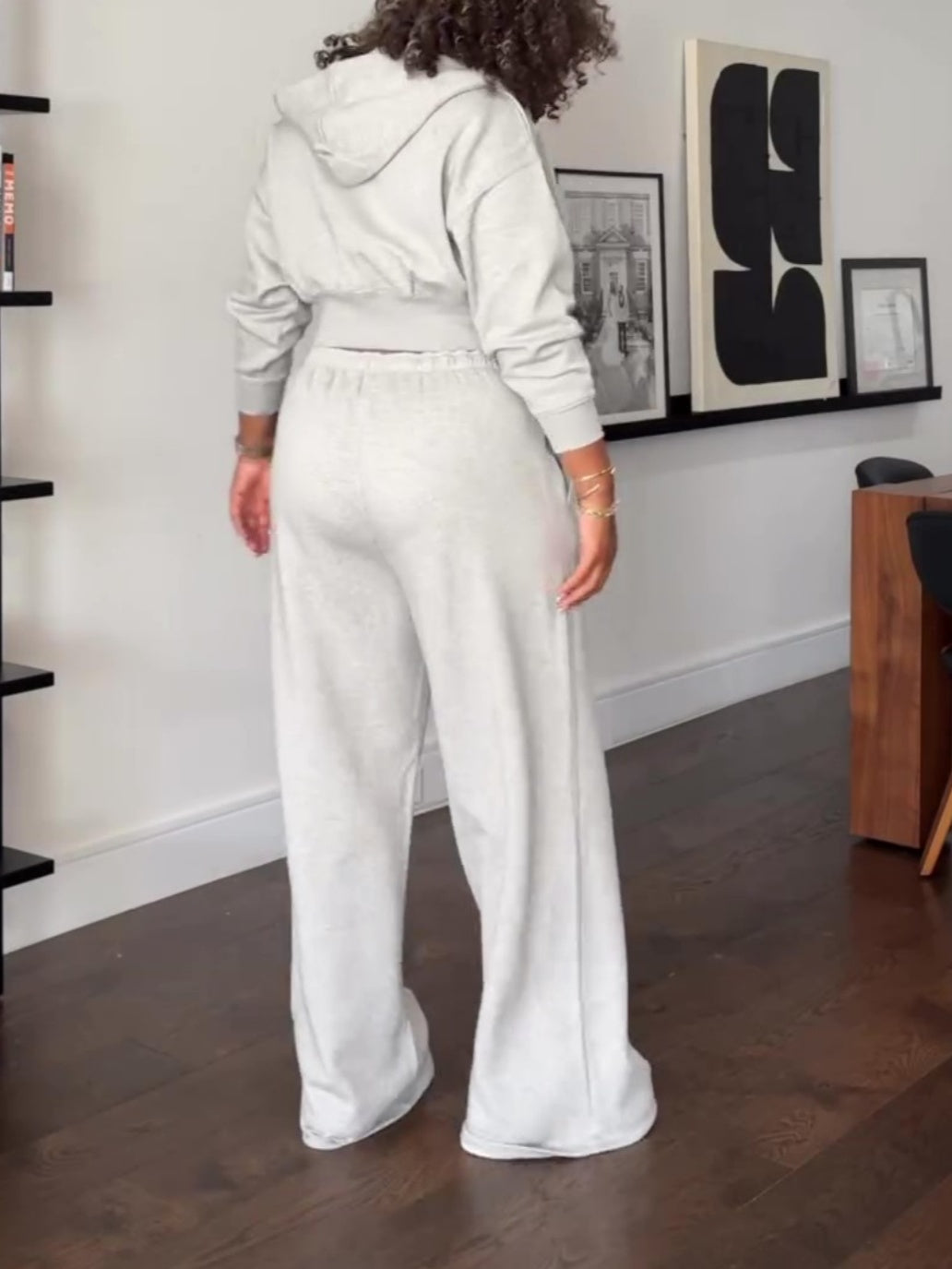 Vintage Baggy Wide-Leg Sweatpants Set