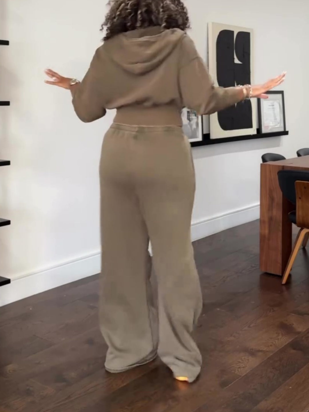 Vintage Baggy Wide-Leg Sweatpants Set