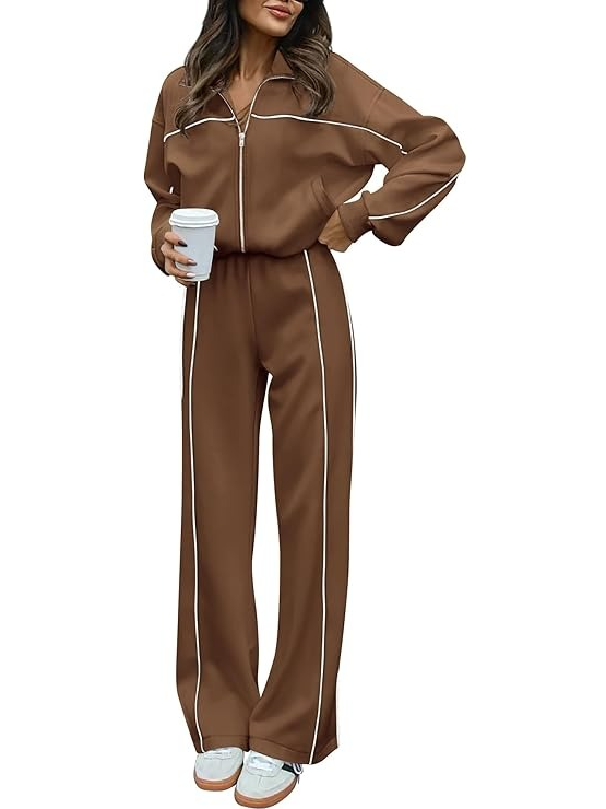 Long Sleeve Zip Up Sweatsuit Set