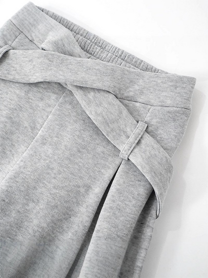 Fitted Cropped Top And Long Pants Two-piece Set