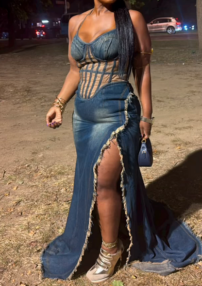 Fab Denim Maxi Dress