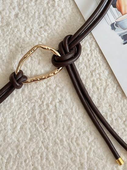 Adjustable PU Leather Belt