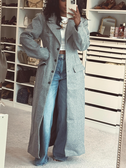 Long Solid Color Elegant Coat