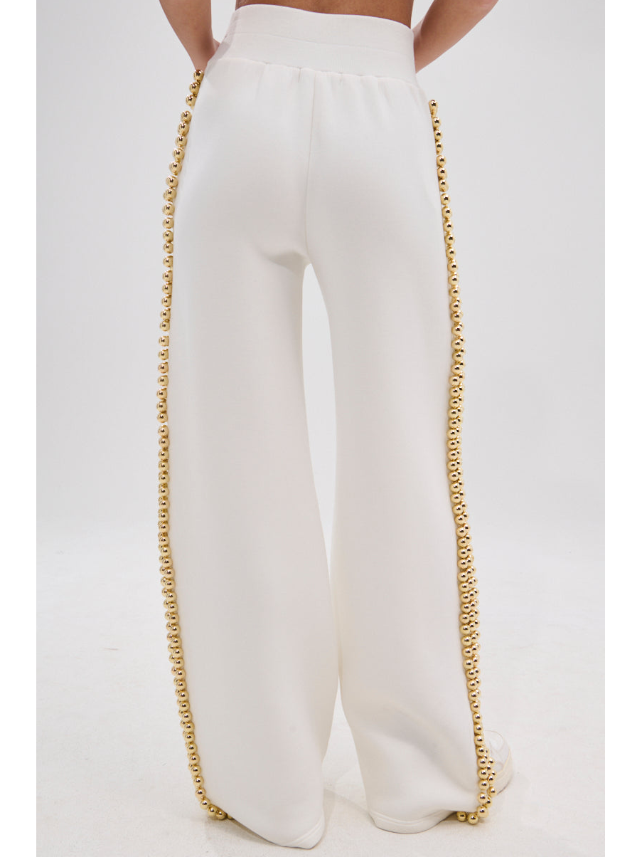 Metal Ball Decorative Zipper Two Pieces Set