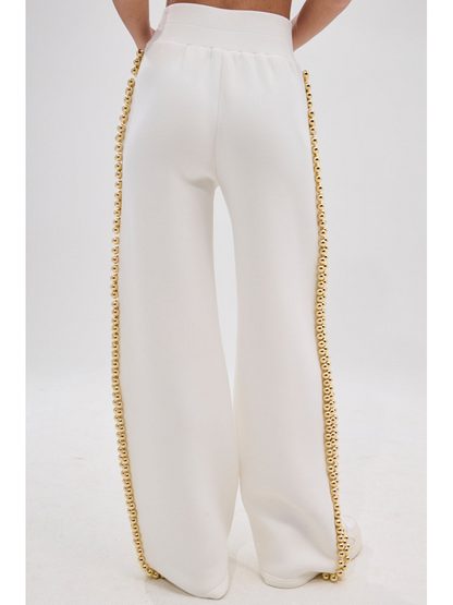 Metal Ball Decorative Zipper Two Pieces Set