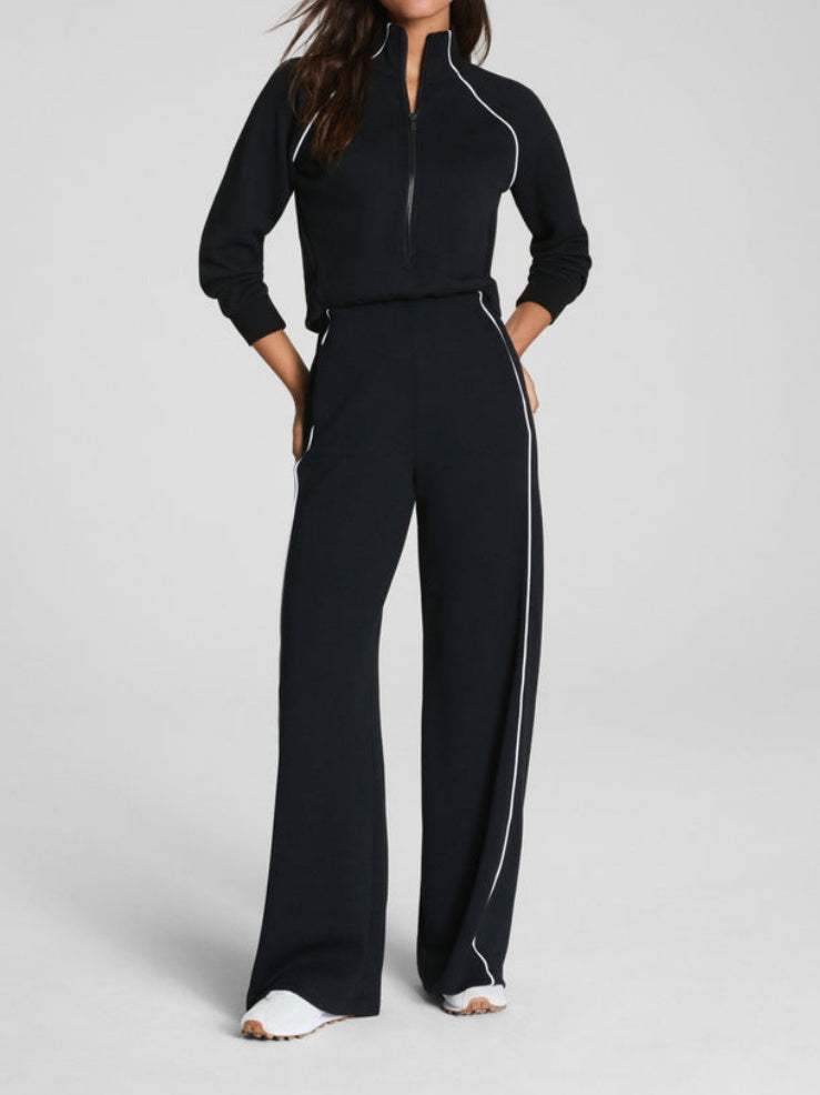 Half-zip Long-sleeved Jumpsuit