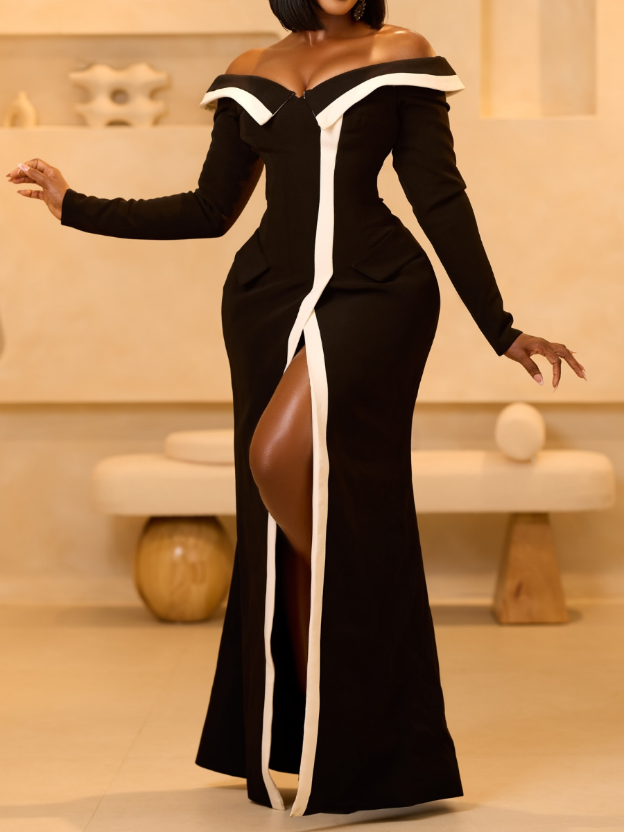 Demure Black Occasion Dress