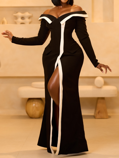 Demure Black Occasion Dress