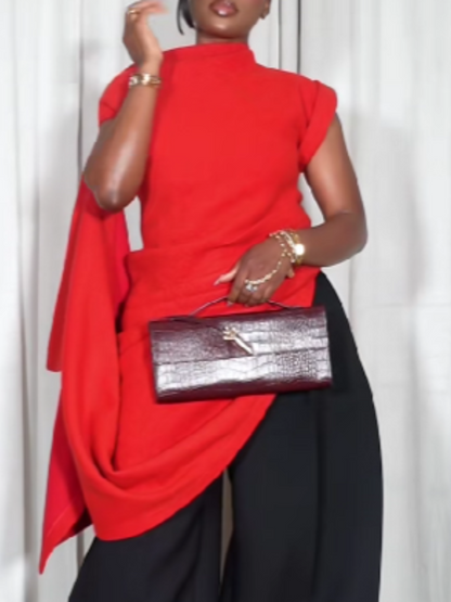 Asymmetrical Draped Top