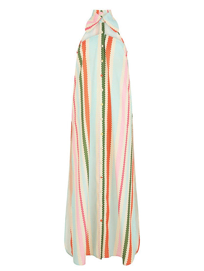 Multi Diamond Stripe Shirt Dress