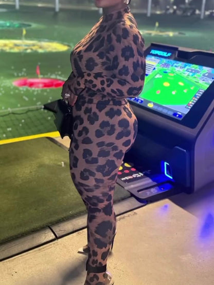 Sexy Slim Leopard Print Jumpsuit
